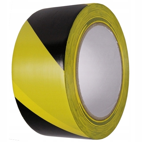 VÝSTRAHA páska, žltá a čierna, 48 mm x 33 m