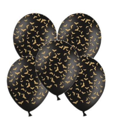 BALÓNY HALLOWEEN Netopiere 30cm pastelovo čierne