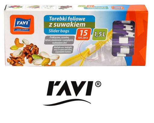 FÓLIOVÉ TAŠKY S TAŠKOU NA Zips 1,5L RAVI 15SZ