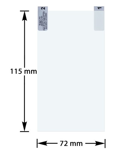 2ks GPS chránič obrazovky 115 x 72 mm 5,3 palca 16:10