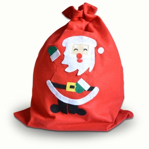SANTA TAŠKA na darčeky, 50 cm, červená