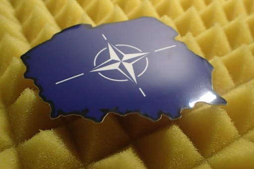 NÁLEPKA NATO POĽSKÁ NÁLEPKA 7,8 x 7,2 cm