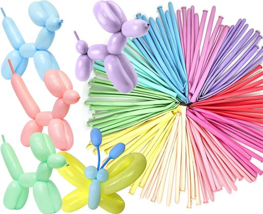 Balóny na modelovanie modelovacej hmoty Twisting TUBES Dlhé FAREBNÉ party 50 ks