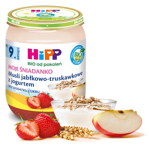 HiPP Jablkovo-jahodové müsli & jogurt 160g