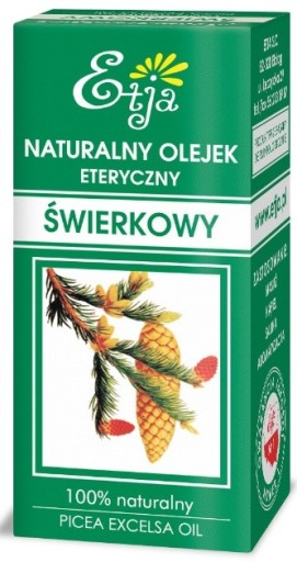 PRÍRODNÝ SMREKOVÝ OLEJ Esenciálny olej Etja SMREK MASÁŽNY KÚPEĽ SAUNA