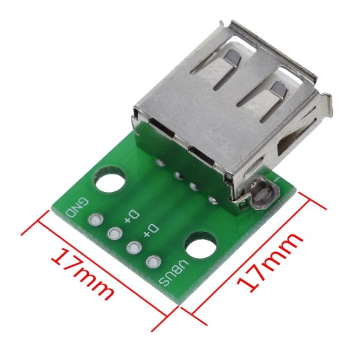 607 Modul so zásuvkou USB typu A 4 pinová doska PCB