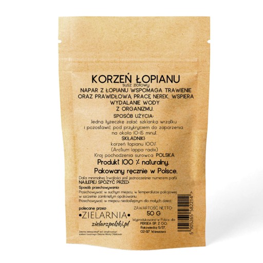BURDUCT koreň lopúcha POLISH 100% KVALITA prírodný