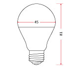 LED guľová žiarovka GLOB 6W=43W E27 230V teplá