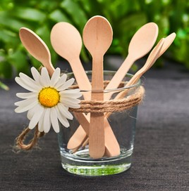 Drevené lyžice a príbory 11 cm, 100 kusov, EKO