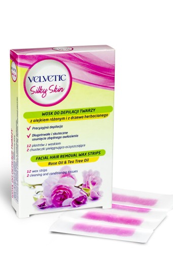 Depilačný vosk na tvár VELVETIC Silky Skin s ružovým a P1 olejom
