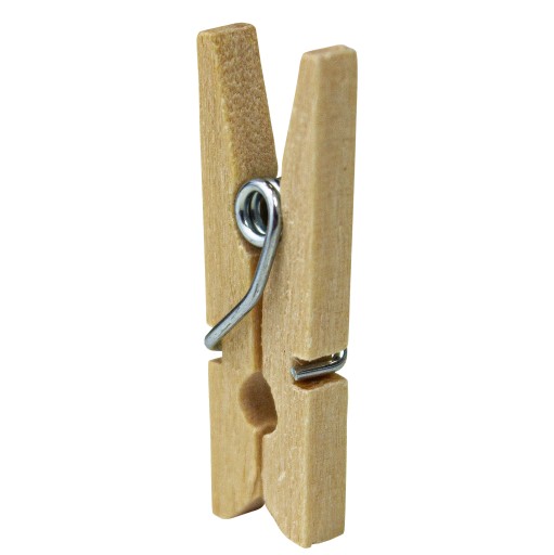 malé DEKORATÍVNE drevené štipce NATURAL 50 ks