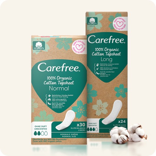 CAREFREE Bio bavlna Normálne slipové vložky 30 ks