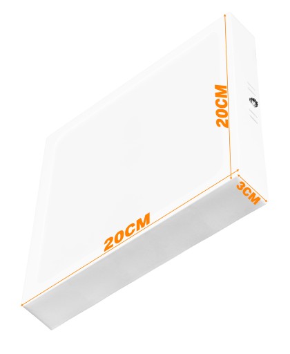 Prisadený štvorcový LED stropný panel, biely 24W, neblikajúca CCD lampa