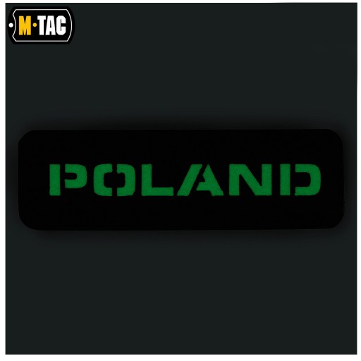NÁŠIVKA POĽSKA 25x80 M-Tac FLUORESCENT Čierna