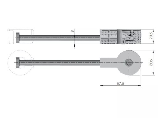 QUICK konektor na pripojenie pracovnej dosky, skrutka 8x150mm L150 Fi-35 Italiana set
