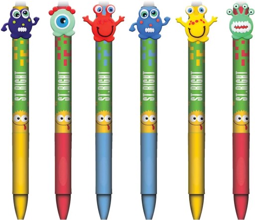 Zmazateľné guľôčkové pero Night Cute Eyes s ergonomickým úchopom