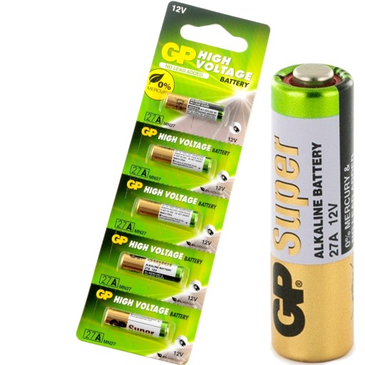 Batérie GP MN27 5ks blister A27 27A L828 V27A BP1 12V na diaľkové ovládanie