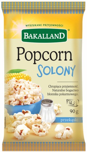Bakalland popcorn do mikrovlnnej rúry solený 90g x6