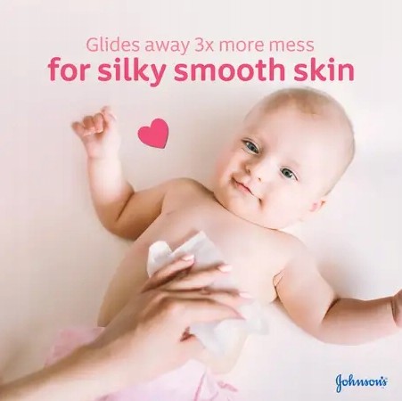 JOHNSONS Gentle All Over Wipes detské obrúsky 72 kusov