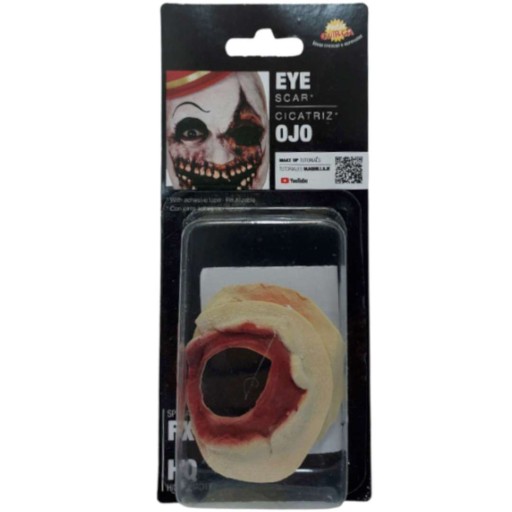 Čierne prekrytia tváre s vydlabanými očami na Halloween