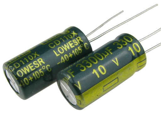 Elektrolytický kondenzátor 3300uF/10V LOW ESR (2 ks) /0521-2