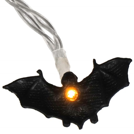 LIGHT GARLAND HALLOWEEN LIGHTS BATS 10 LED DEKORÁCIA NA BATÉRIU