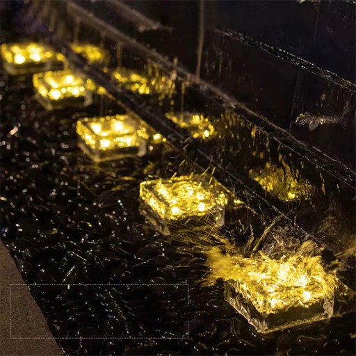 Solárna LED záhradná lampa Kocka ľadu 7x7 Solárna dekoratívna odolná