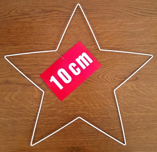 BIELA kovová hviezda 10 cm - lapač snov