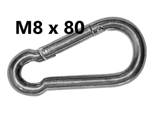 Karabína karabína očko na zavesenie 80mm