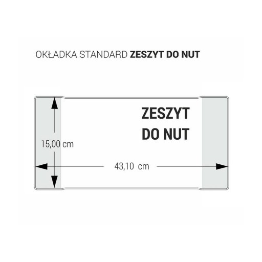 Kryštálový obal na notový zápisník 15x43,1cm