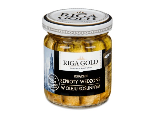 Książęce šproty údené v oleji Riga Gold 0,09 kg