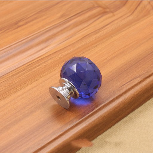 KRIŠTÁĽOVÝ NÁBYTOK Úchytka 30mm BLUE CRYSTAL glamour