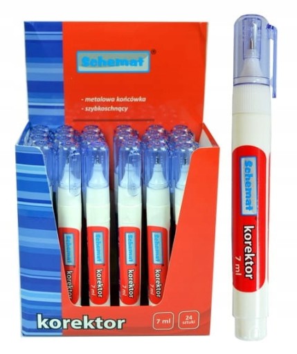 Korektorové pero s kovovým hrotom 7 ml.