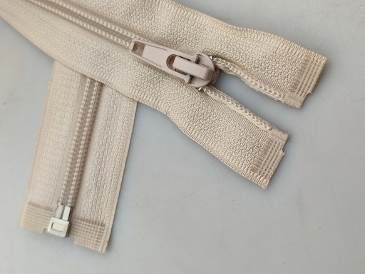 ŠPIRÁLOVÝ zips # 5, obojstranný, 80 cm, svetlo béžový