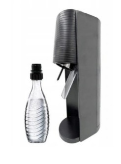 Adaptér pre SodaStream Terra Saturator, sklenená fľaša Crystal DUO, čierna