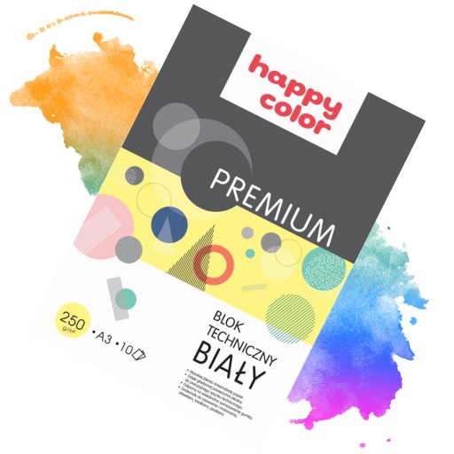 HAPPY COLOR TECHNICKÝ BLOK BIELY 250g, A3 10 ARK