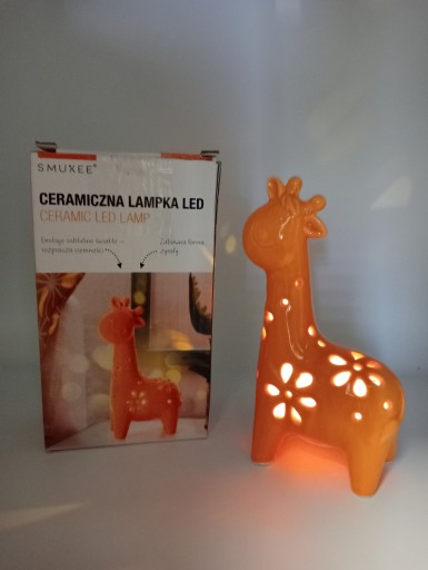 Keramická LED žirafa lampa 9 cm x 16,5 cm x 5,5 cm