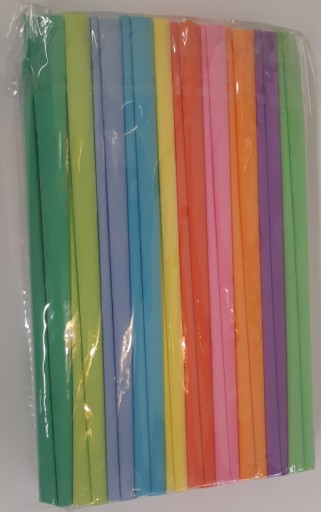 Krčený krepový papier, pastelová sada, 10 farieb.