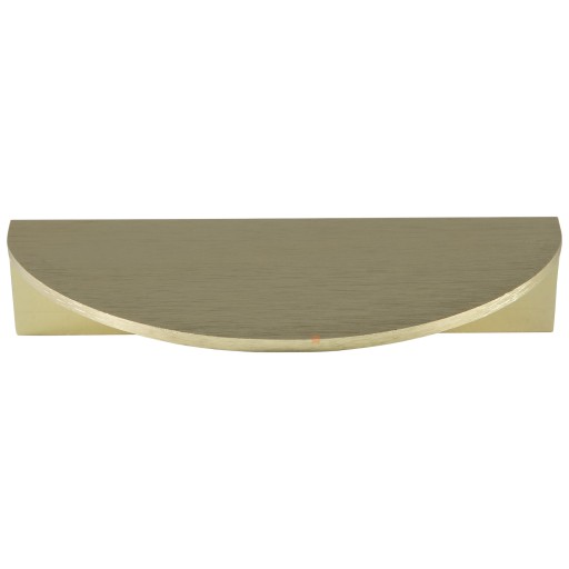 Polkruhová nábytková úchytka, zlatý polmesiac, rozteč 64 mm