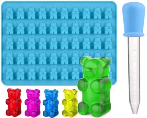 JELLY MOLDER haribo pralinky malé Formička MEDVÍDA 50 ks + pipeta