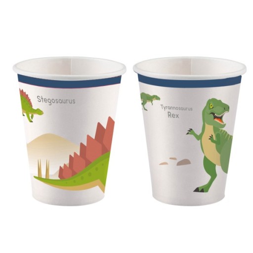 Poháre na dinosaury 250 ml, 8 ks.