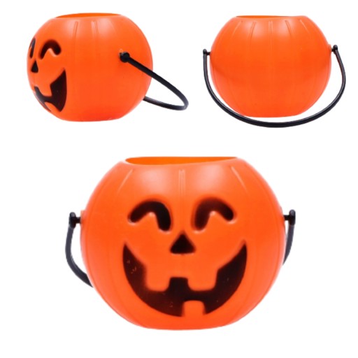 Oranžové vedierko na halloweensku mini tekvicu