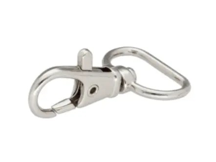 Karabína 20x43 mm 6g FISH karabína Kľúčenka 10ks STRIEBORNÁ