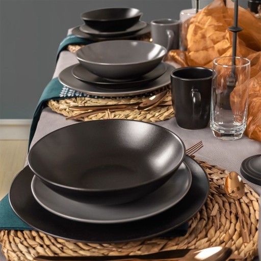 Hlboký GREY DINNER tanier na polievku
