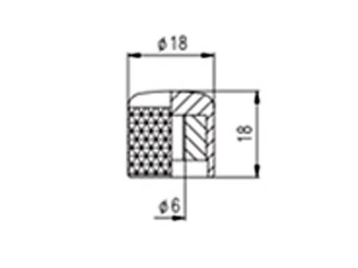 Kovový gombík, zasúvací VPARTS VNB-003 (GD)