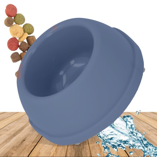 Plastová miska pre psov a mačky, XS, 0,25L, námornícka modrá, priem 15 cm,