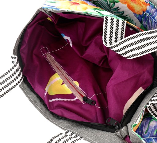 V2 LETNÁ VIBES PLÁŽOVÁ TAŠKA Zips SHOPPER PLÁŽOVÁ TAŠKA PIKNIKOVÝ MIX