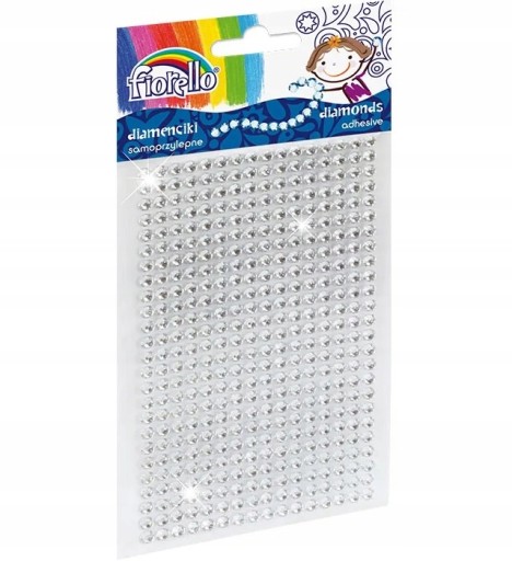 Strieborné samolepiace diamanty FIORELLO