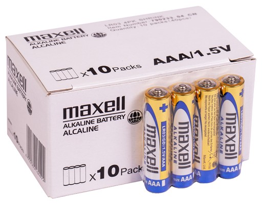 10x ALKALICKÁ BATÉRIA 1,5V MAXELL LR03 AAA MN2400