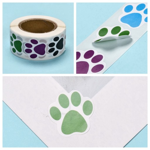 Dekoratívne nálepky Nálepka so psou labkou Scrapbooking so psou labkou 2,5cm 50ks